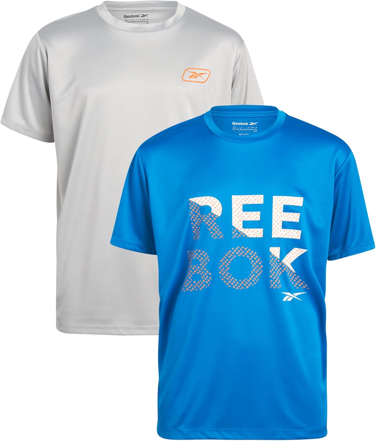 Reebok Boys’ Active T-Shirt – 2 Pack Dry Fit Performance Shirt for Boys – Kids Athletic Sports Tee (8-20)